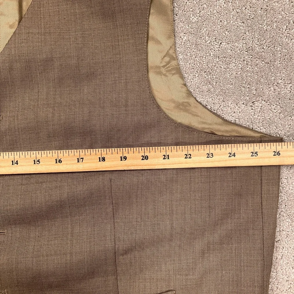 Stafford Blazer & Vest Mens 52BL Brown Travel Wool